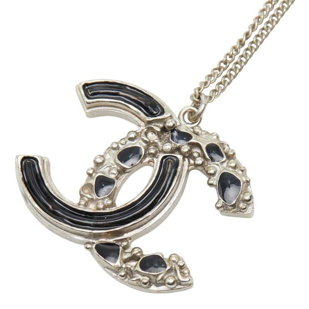 CHANEL Authentic Black Logo Necklace - Picture 1 of 6